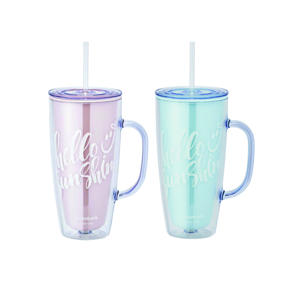 Ly Nhựa Hai Lớp Locknlock Double Wall Cold Cup 720Ml - 2 Màu (Xanh Da Trời, Hồng) - HAP503, , large image number 0